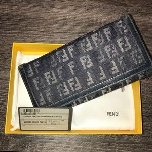 Authentic Fendi denim wallet